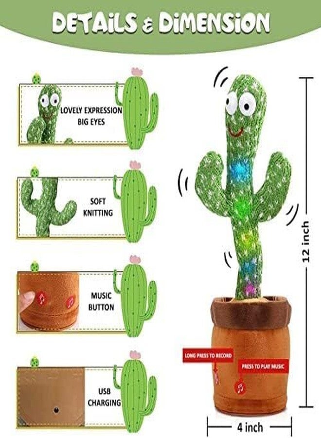 HDA GROUP Musical Sound Toy Dancing Cactus 004 for Kids 3+ Years | Fun & Educational Musical Learning Toy with Lights & Sounds - Encourages Creativity, Hand-Eye Coordination (Multicolor) - Image 2